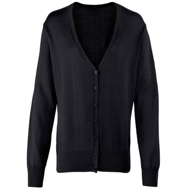 Premier - Strickjacke V-Ausschnitt für Damen (Schwarz)