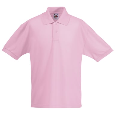 Fruit of the Loom - Poloshirt für Kinder kurzärmlig (Hellpink)