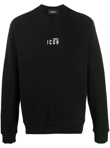 Dsquared2 Mini Icon Print Sweatshirt mit Rundhalsausschnitt in Schwarz