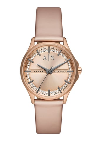 Armani Exchange Lady Hampton Damenrose-Gold-Armbanduhr AX5272