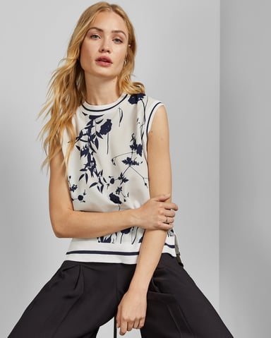 Top en maille sans manches blanc Miha Bluebell Ted Baker