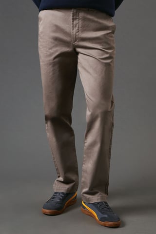 Maine Premium Black Chino Trousers Mens Regular Fit Cotton Blend All Seasons