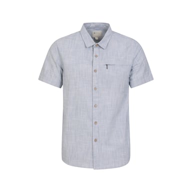 Mountain Warehouse Herren Kokosnuss Slub Kurzarm-Shirt (Blau)