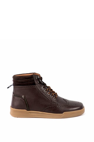 Original Penguin Mens 'Military' Chocolate Leather Boot