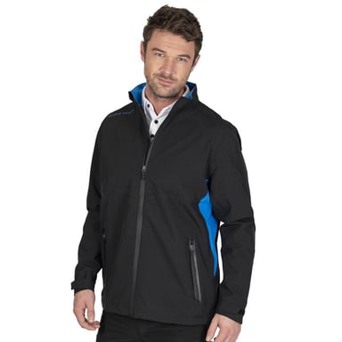Island Green - Jacke, wasserfest für Herren - Emblem (Schwarz/Türkis)