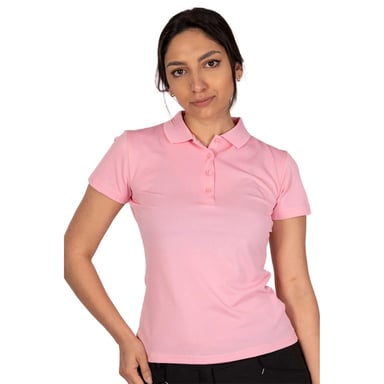 Island Green - "Classic" Poloshirt für Damen - Emblem (Bonbonrosa)
