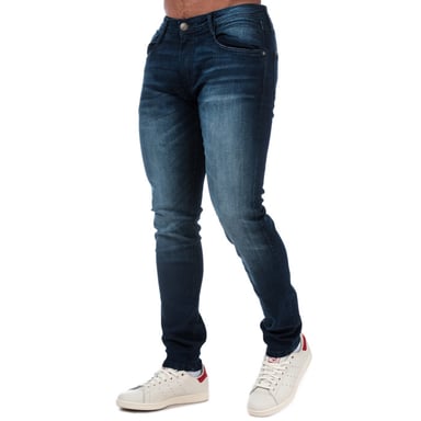 Jean Maylead Dark Wash Slim Duck and Cover Pour Homme en Bleu Foncé