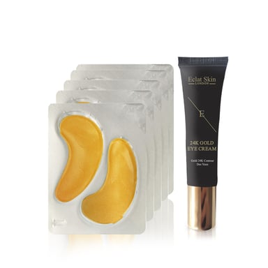 Augencreme Gold 24 Karat + Kollagen Gold Patch Augencreme Gold 24 Karat - 5 x 2 Pads