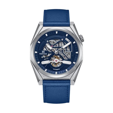 Montre automatique Heritor Amadeus semi-squelette avec bracelet en cuir
