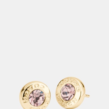Open Circle Stone Stud Earring bag
