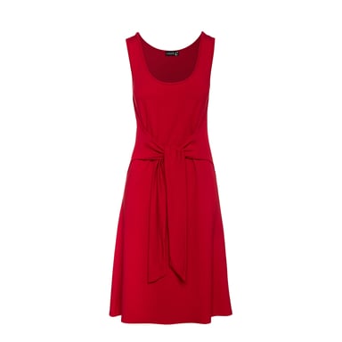Ärmelloses Kleid mit Bindegürtel