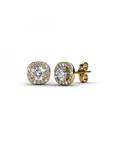 Kuschelige Ohrringe - Gold und Kristall