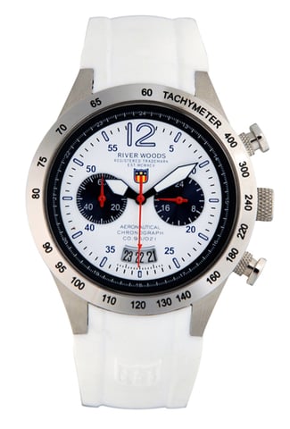 River Woods: Womens White Watch