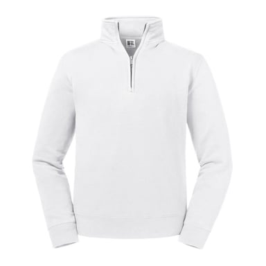 Russell Herren Authentic Zip Neck Sweatshirt (Weiß)