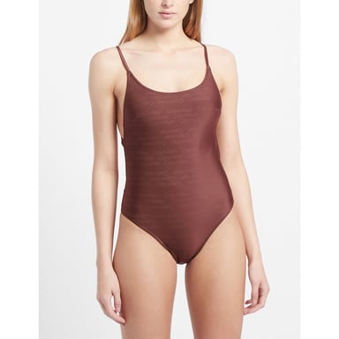 Maillot bain une piece Calvin Klein Pour Femme en Marron