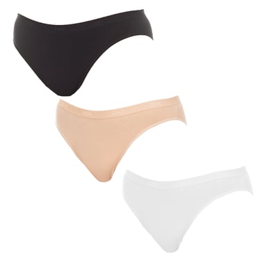 Pack-3 Les Pockets Höschen elastischen Stoff D4H00 Frau