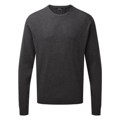 Premier Erwachsene Unisex-Pullover mit Rundhalsausschnitt aus reicher Baumwolle (Holzkohle)