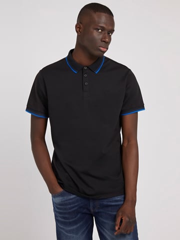 Guess Herren Kurzarm Sport Pique Triangle Polo Shirt