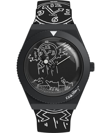 Timex Keith Haring X Q Herren Schwarz Uhr TW2W25600