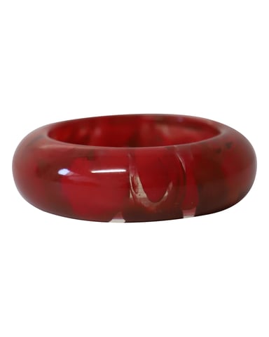 Lanvin Marmor Resign Armreif in Rot und Schwarz aus Kunststoff