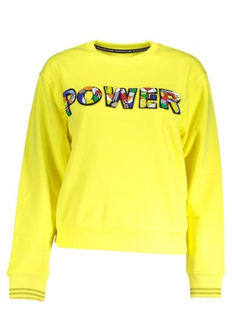 Desigual Damen Gelber Baumwollpullover
