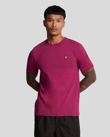 Lyle & Scott � Einfarbiges T-Shirt in Burgunderrot