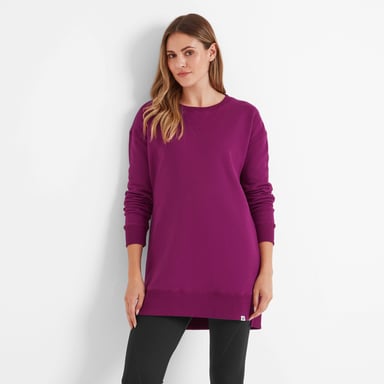 Michelle Womens Sweat Purple Berry