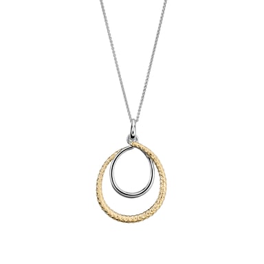 Orphelia 'Bastien' Damenkette mit Anhänger aus 925er Sterlingsilber – Silber/Gold ZH-7499