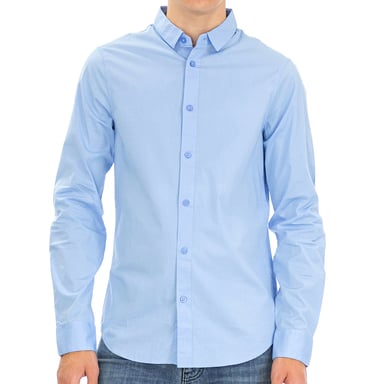 Armani Exchange Homme Chemise manches longues Bleu clair