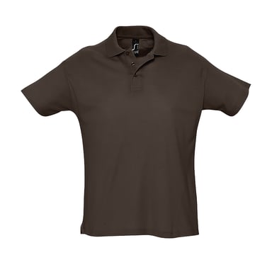 SOLS Herren Sommer II Pique Kurzarm-Poloshirt (Schokolade)