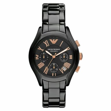 Emporio Armani AR1411 Schwarz Keramik Damenuhr
