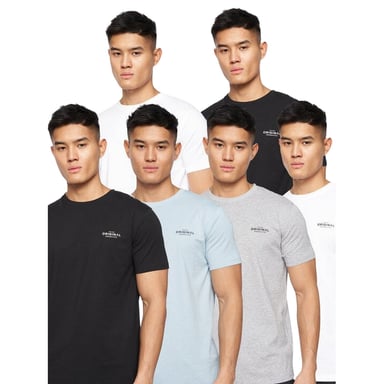 Crosshatch - "Shivron" T-Shirt für Herren(7er-Pack) (Bunt)