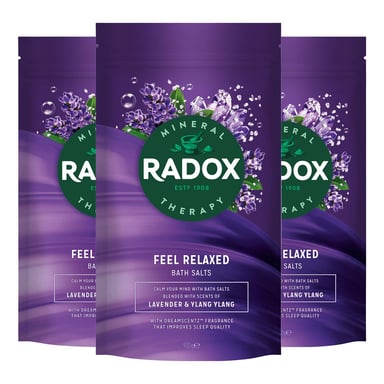 Radox Mineral Therapy Bath Salts Sleep Aromatherapy with Lavender&Ylang, 3x900g