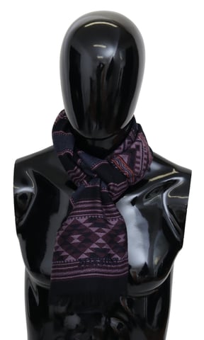 Châle unisexe en laine géométrique multicolore pour hommes Missoni