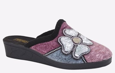 Sleepers Kimberly Flower Slippers Womens