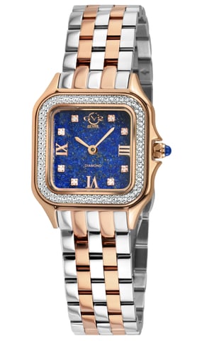 GV2 Milan Damen Blau Lapis Zifferblatt, zwei getönten SS/IPRG Armbanduhr.