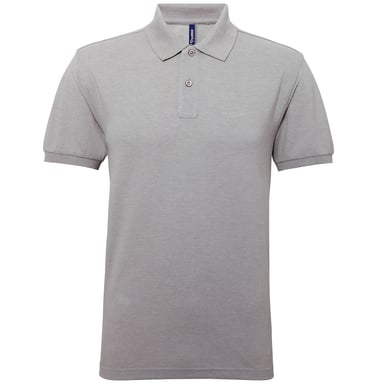 Asquith & Fox Herren Kurzarm Performance Blend Polo Shirt (Heather Grey)