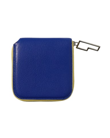 Acne Studios Reißverschluss-Geldbörse aus blauem Leder