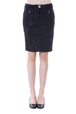 BYBLOS Women's Black Cotton Skirt