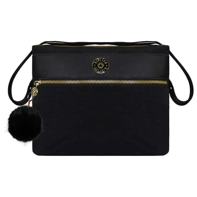 Kipling Ambrosia Damen-Umhängetasche, mittelgroß, Schwarz