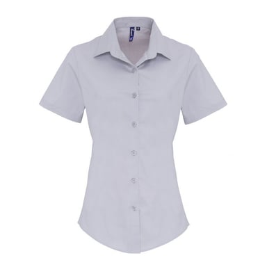 Premier - Bluse für Damen kurzärmlig (Silber)