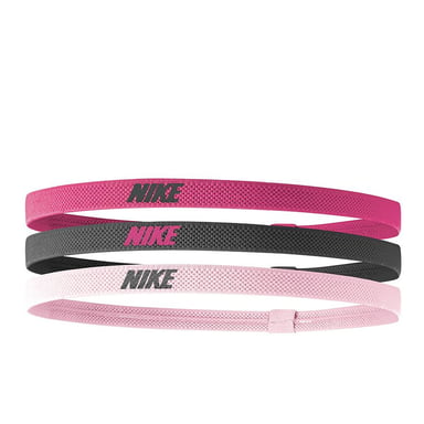 Nike - "Mixed Width" Stirnband (3er-Pack) (Pink/Grau)