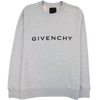 Givenchy Archetype Slim Fit Sweatshirt aus Fleece in Hellgrau