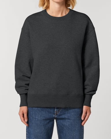 Dualism Unisex Relaxed Crew Neck Sweatshirt in Grey