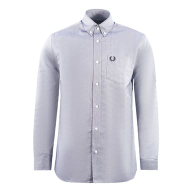 Fred Perry Oxford Mittelblaues Freizeithemd