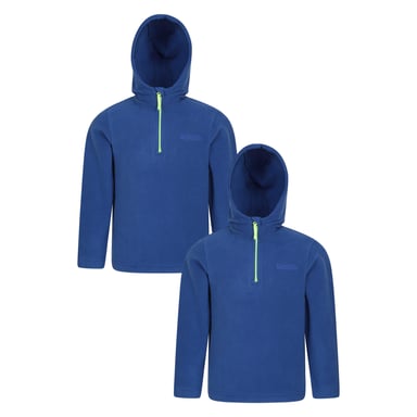 Mountain Warehouse - "Camber" Kapuzenpullover mit kurzem Reißverschluss für Kinder(2er-Pack) (Marineblau)