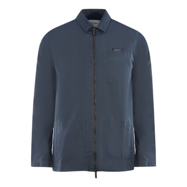 Lyle & Scott Baumwoll-Ripstop Jacke Marineblau Überhemd