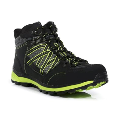 Regatta Herren Samaris Mid II Wanderstiefel (Schwarz/Elektro-Limette)