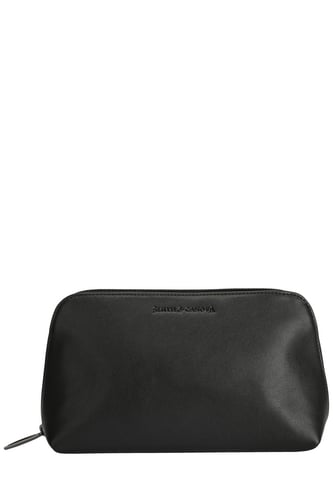 Soft Grain Leather Zip Top Cosmetic Bag