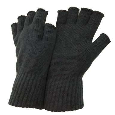 FLOSO Herren Winter Halbfinger-Handschuhe (Graphit)